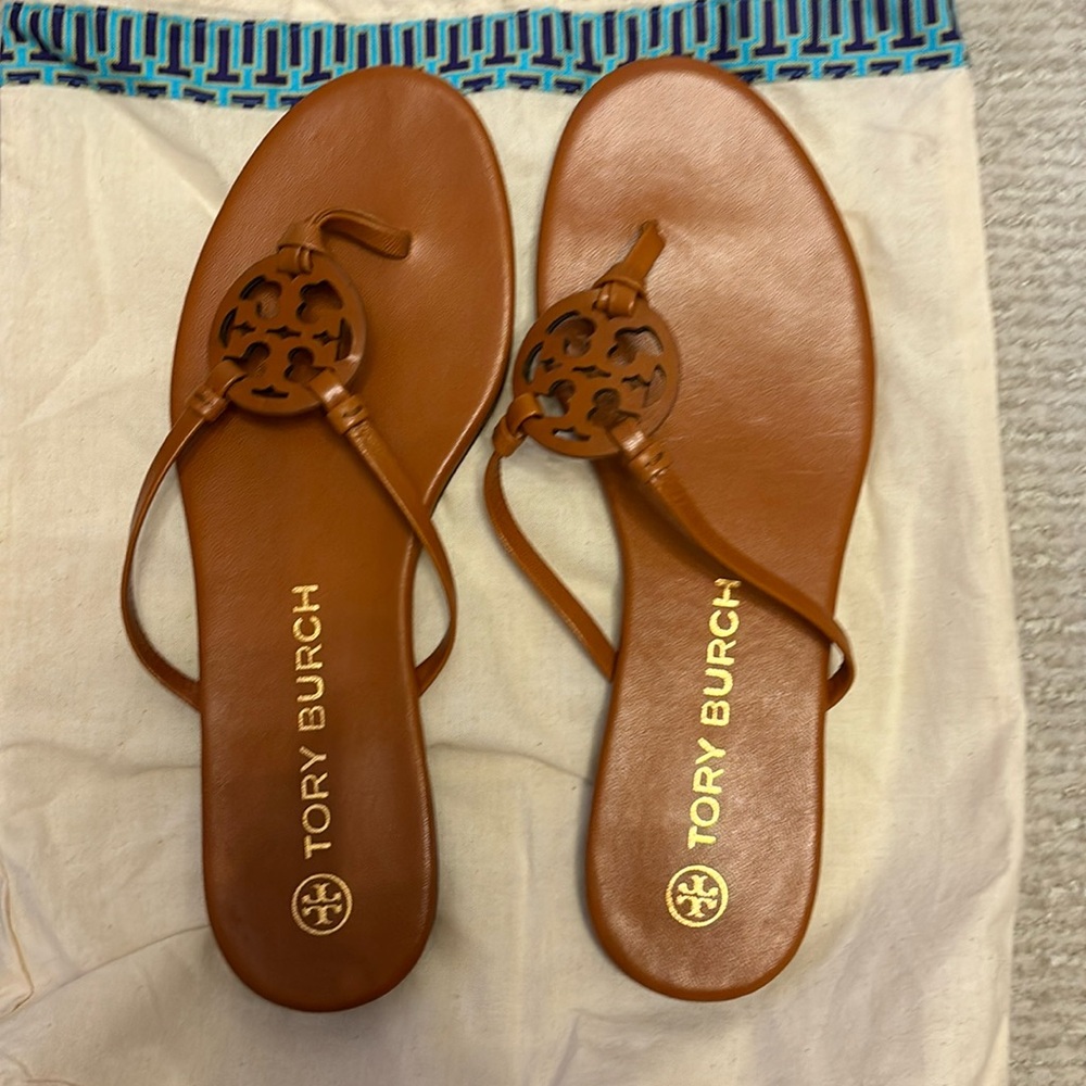 Tory Burch Miller Soft Sandal Bourbon Miele